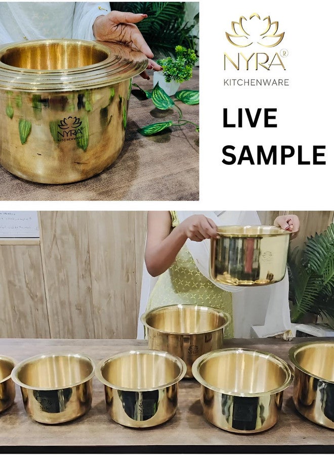 Nyra Kitchenware Bronze-Toned Dishwasher Safe Brass Cooking Pot - 1.6L - Image 2